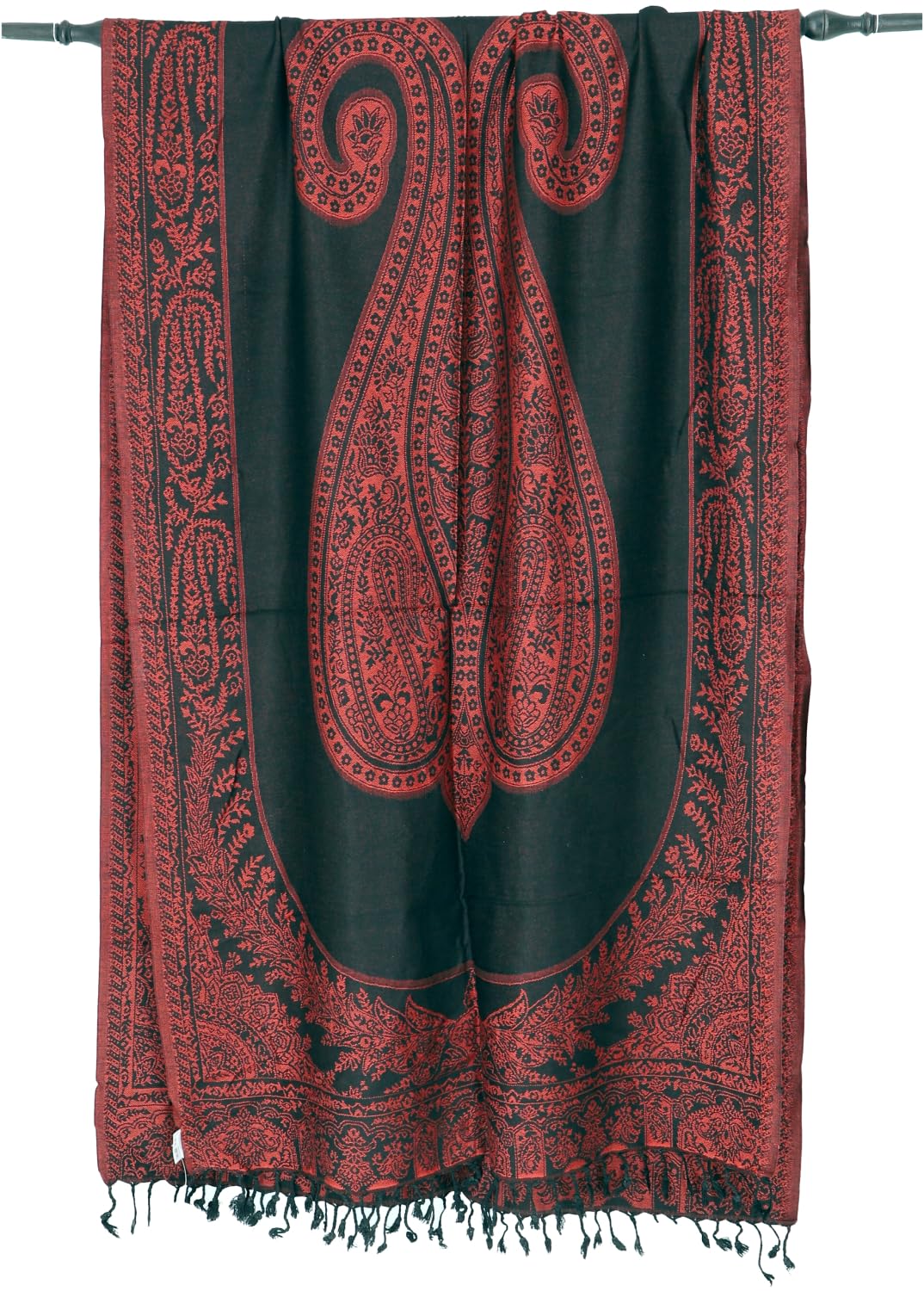 Guru-Shop, Pashmina Wiskozowy szalik, indyjski boho stuła ze wzorem paisley, turkusowy, syntetyczny, rozmiar: jeden rozmiar, szale
