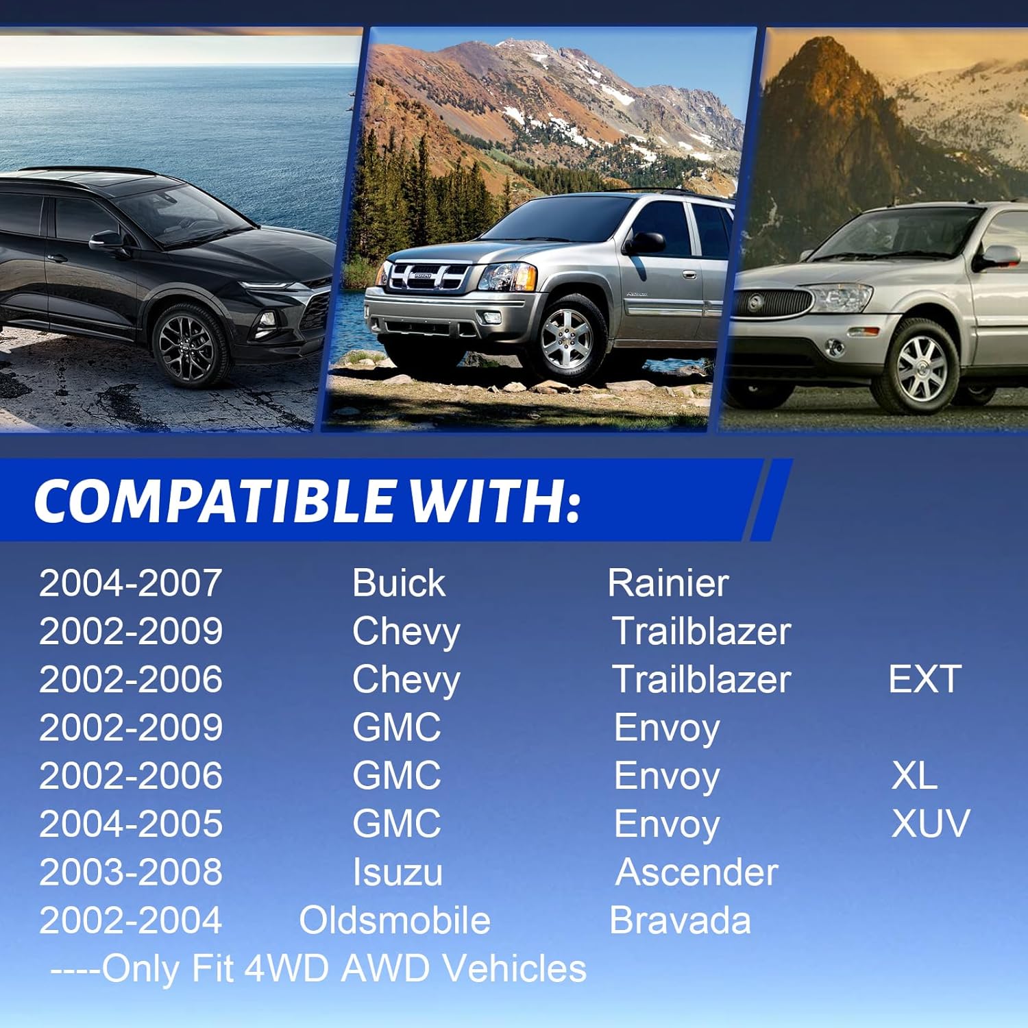 4WD Front Differential Axle Actuator Disconnect Housing Fit for 2002-2009 Chevy Trailblazer, for 2002-2009 GMC Envoy, for 2002-2008 Rainier/Ascender/Bravada Part# 12471623 600-115 600115