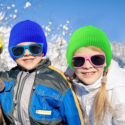 Miniatura 6 de 4 máscaras de esquí para niños 3 agujeros cubierta facial completa pasamontañas máscara facial para niños y niñas colorido invierno al aire libre