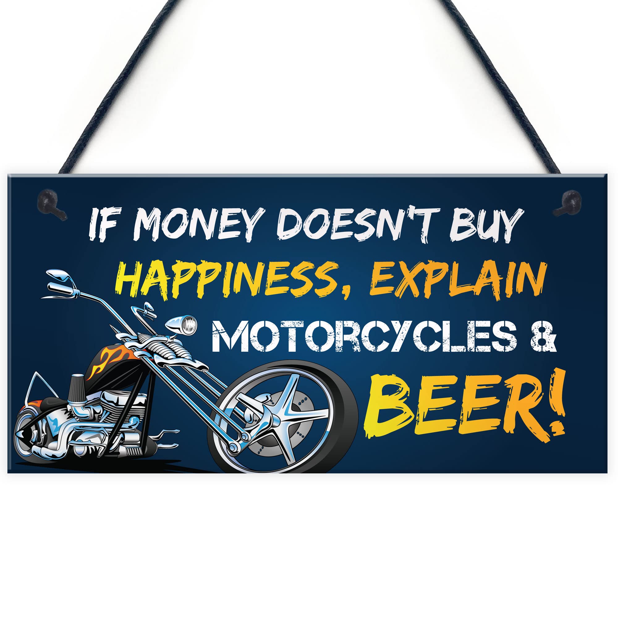 Red Ocean Motorcycle Biker Gifts For Men Dad Motorbike Garage Sign Man Cave Christmas Gifts For Him