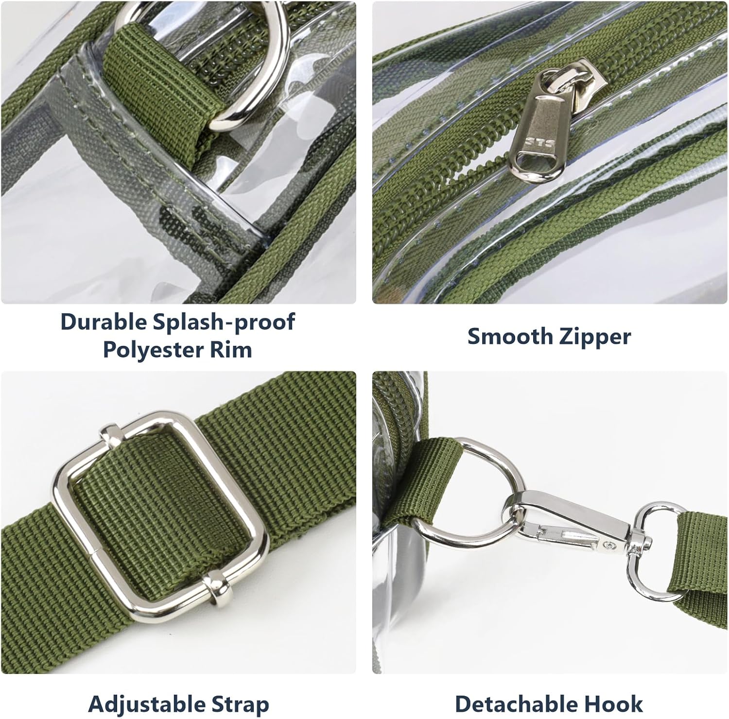 PACKISM Clear Bag for Stadium Events - Clear Purses for Women Stadium Crossbody Concert Bag for Game Day, Sports, Festival - Image 8