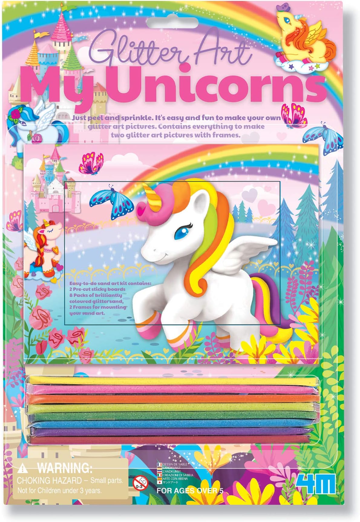 4M 404749 Unicorn Glitter Sand Art Unit, Multi Colour