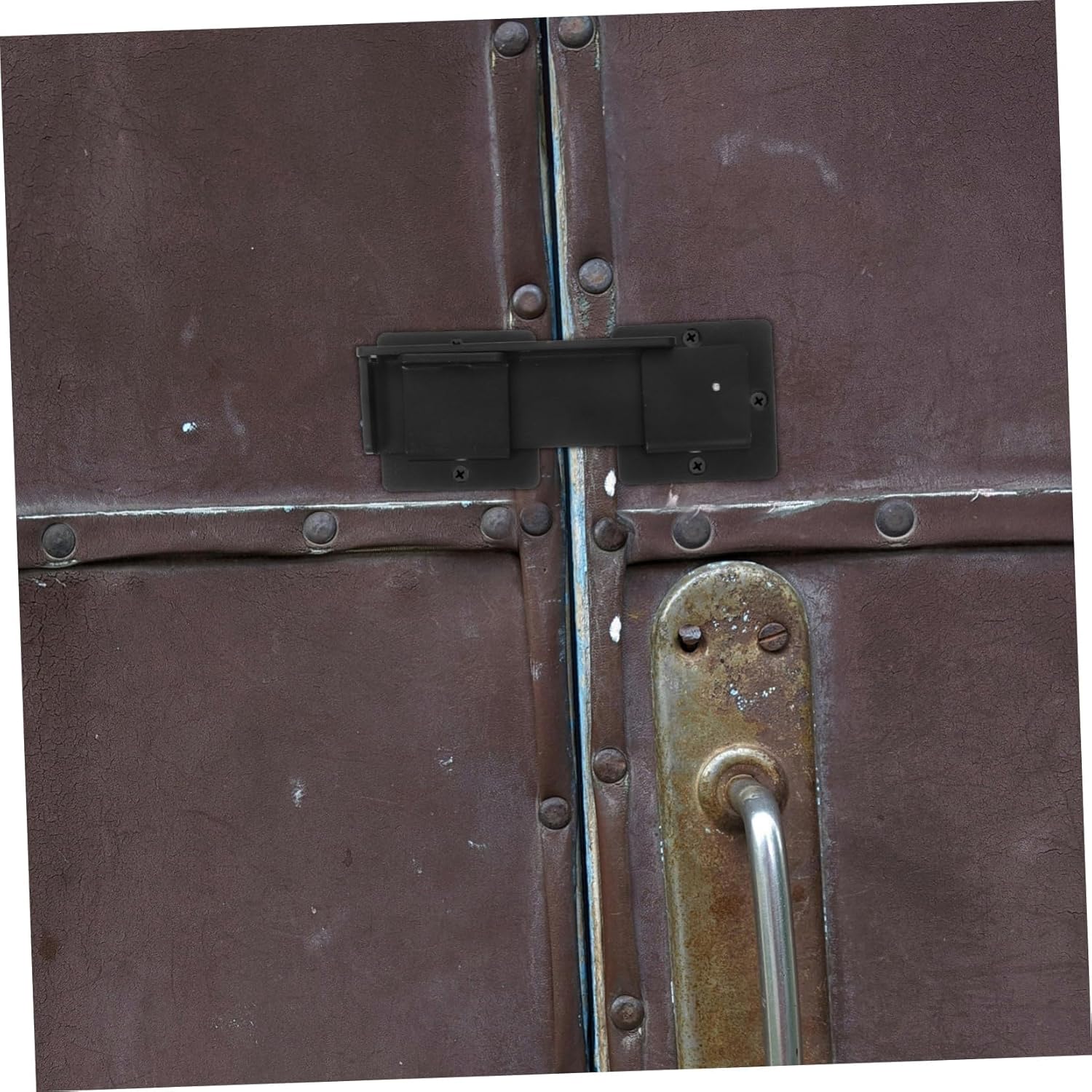 Totority Heavy Duty Flip Fence Gate Latch Adjustable Design and Padlock for Outdoor Gates Sheds and Barns Weatherproof Metal Lock for and Easy Installation