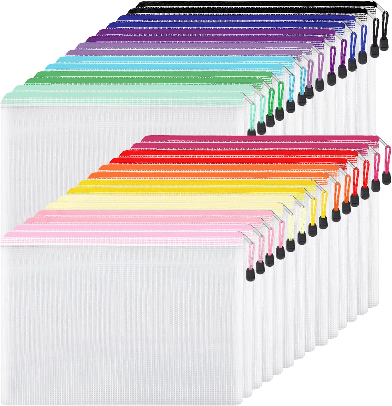 EOOUT 36pcs Mesh Zipper Pouch Bags Board Game Storage