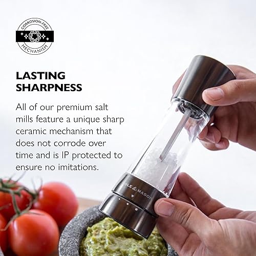 Miniatura 4 de Molinillo de pimienta Cole & Mason Derwent con precisión gourmet, Molino de sal, Gunmetal, Gris plomizo