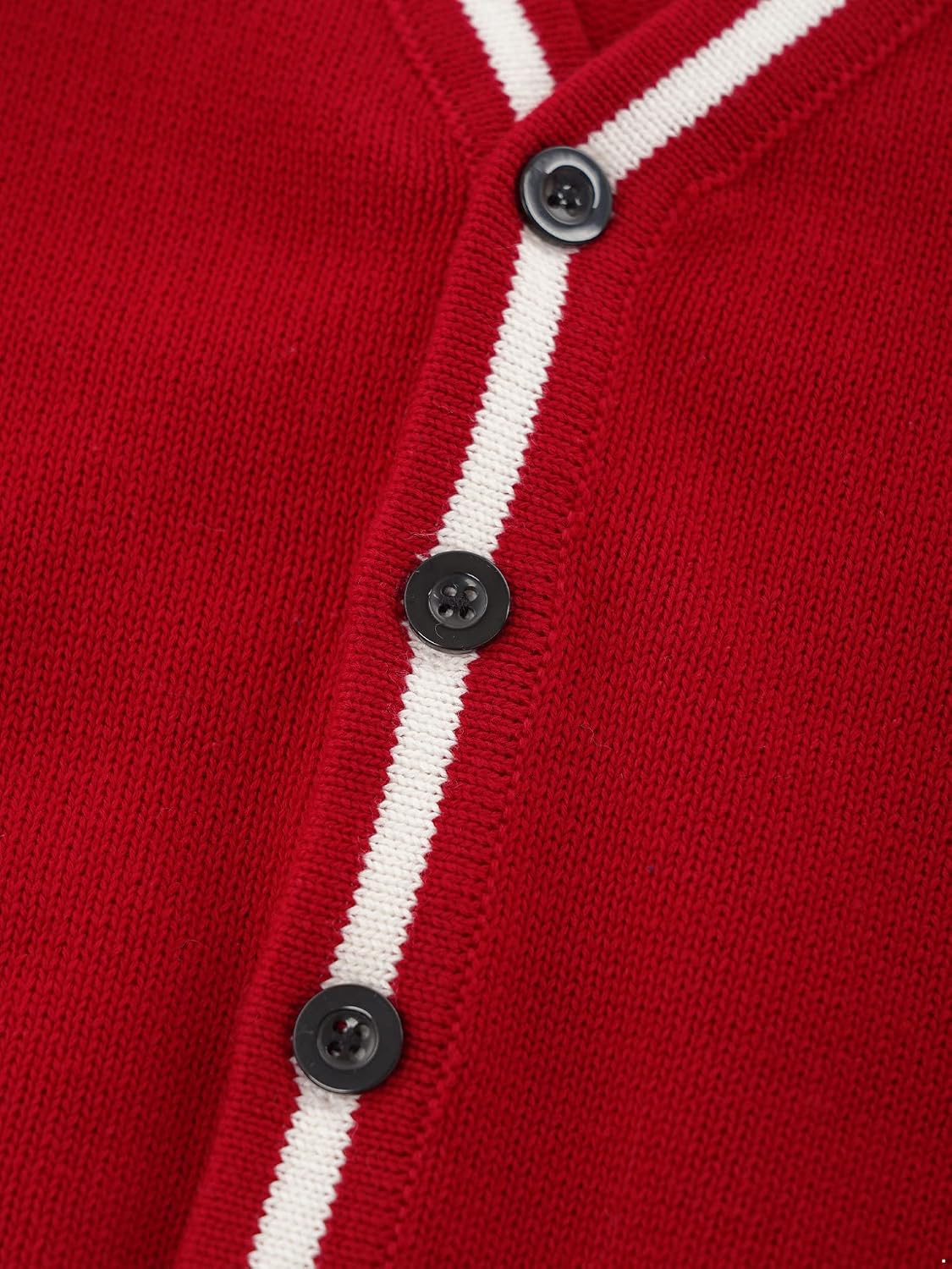 Girls School Uniforms Long Sleeve Sweater Striped Print Cardigan Outerwear Button Closure Front Knitting Tops