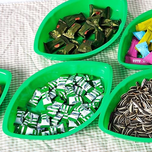 Miniatura 6 de PowerTRC Bandeja reutilizable para aperitivos, bandeja para dulces, aperitivos o inmersión con diseño de hoja de palmera, bandeja de decoración