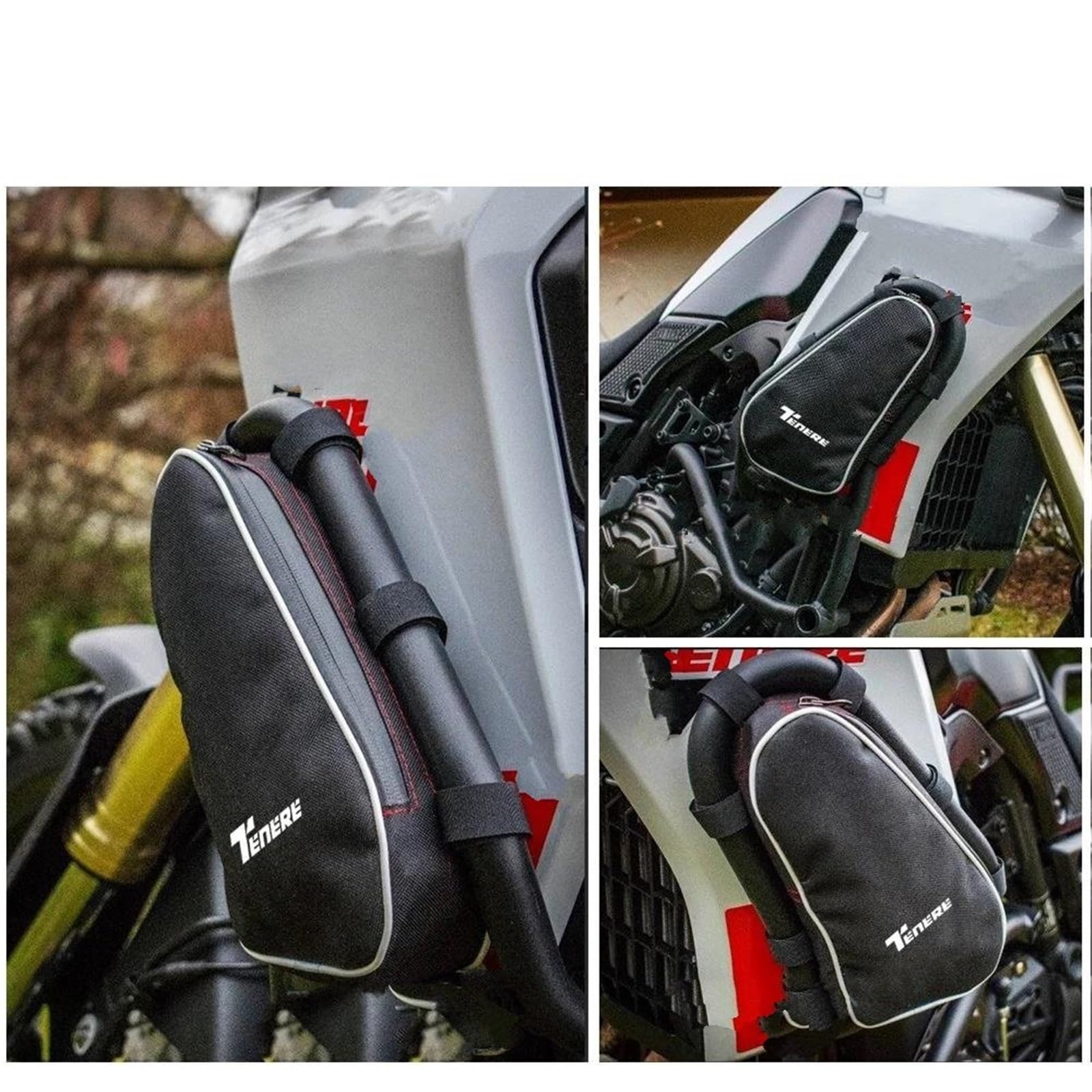 Sacoches Étanches Pare-Chocs Moto, Sac Rangement pour Outils Réparation pour TENERE 700 Tenere700 XTZ Sac Dos Rangement Multifonctionnel