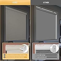 Vista 3 de Boolegon Blackout Roller Shades for Windows,Cordless,Pull Down Roller Blinds,Thermal Insulated Fabric UV Protection,Window Shades Blinds for