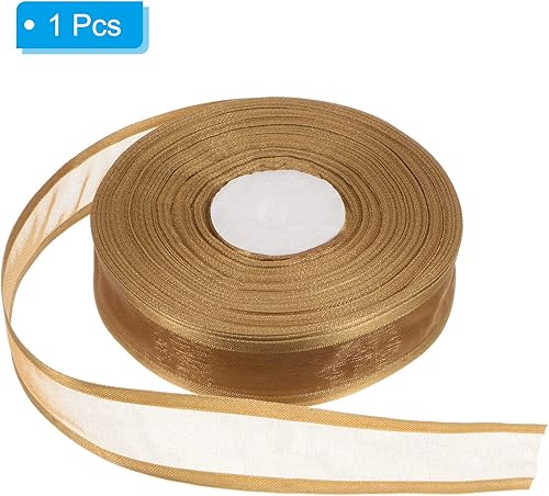 Miniatura 3 de PATIKIL Cinta de gasa de organza de 1 pulgada de ancho, 50 yardas, cinta transparente para envolver regalos, papel de satén para manualidades, para