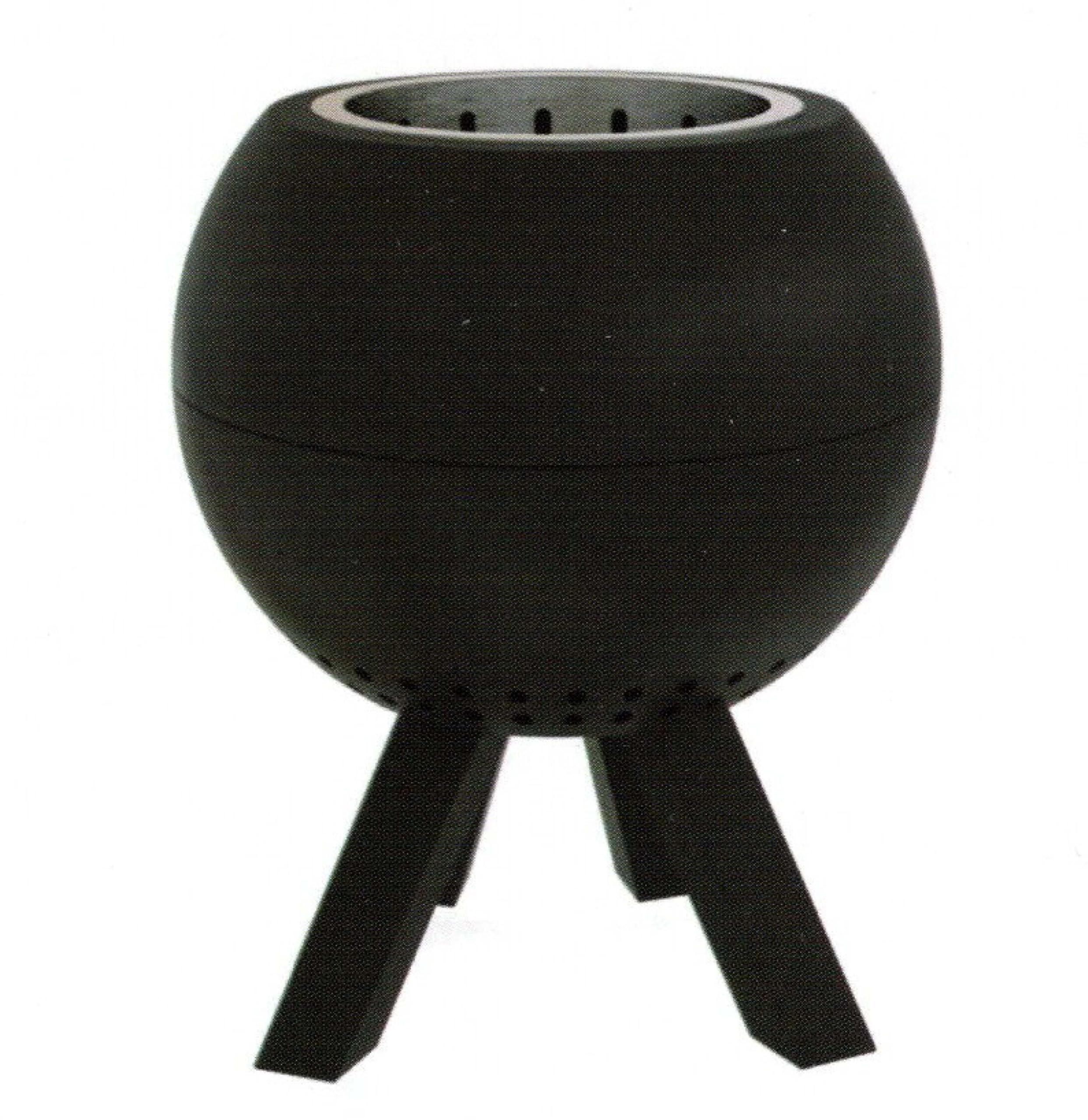 Tischfeuer schwarz D22xH27cm doppelwandig raucharm 2783-01