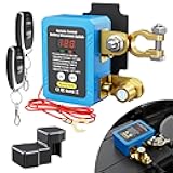 RVBOATPAT 240A Kill Switch 12V Remote Battery Disconnect Switch with Led Voltage Display Automatic Power Shut Off Switch Anti Theft for Auto Car Truck Boat