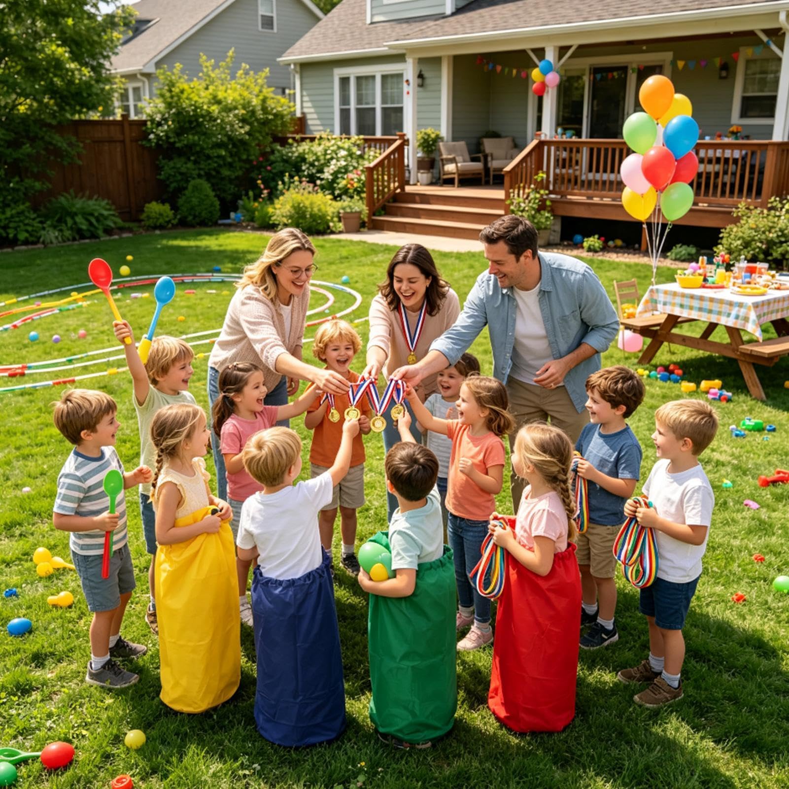 Field Day Spiele Für Kinder 24-Teiliges Lustiges Interaktives | Bean Bag Toss Spiel Party-Zubehör Outdoor-Schulhof, Schulsportfest, Rasenspiele und Karnevalsparty