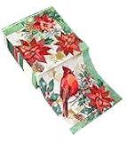 Iconikal Disposable Paper Dinner Party Napkins, Cardinal Poinsettia, 75-Count