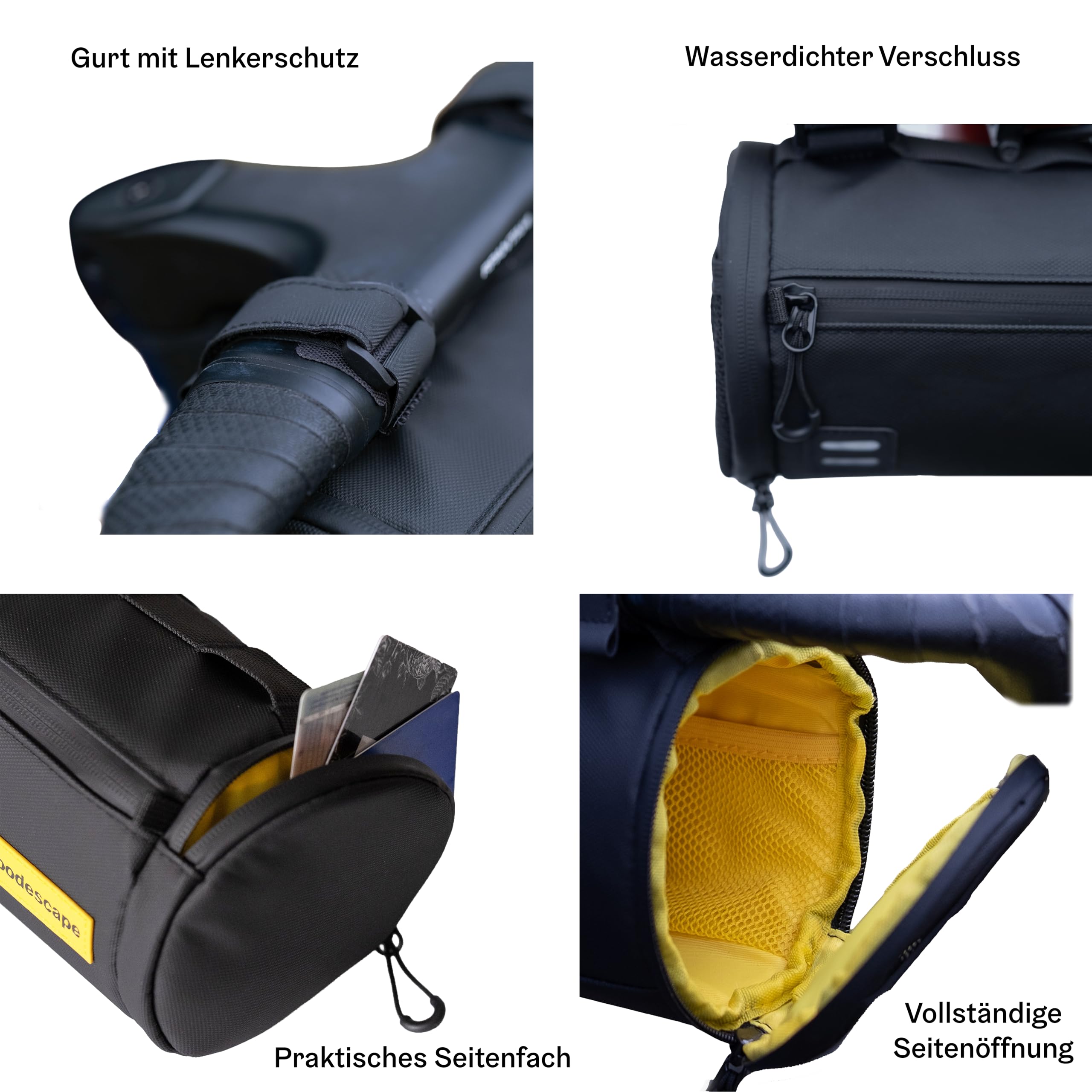 Fahrrad Lenkertasche, 2,6 Liter, Wasserdicht Fahrradtasche Lenker-Robustes recyceltes Polyester - Multifunktional bikepacking Fahrradtaschen Für Gravelbike, Rennrad MTB, e-Bike (Aero)