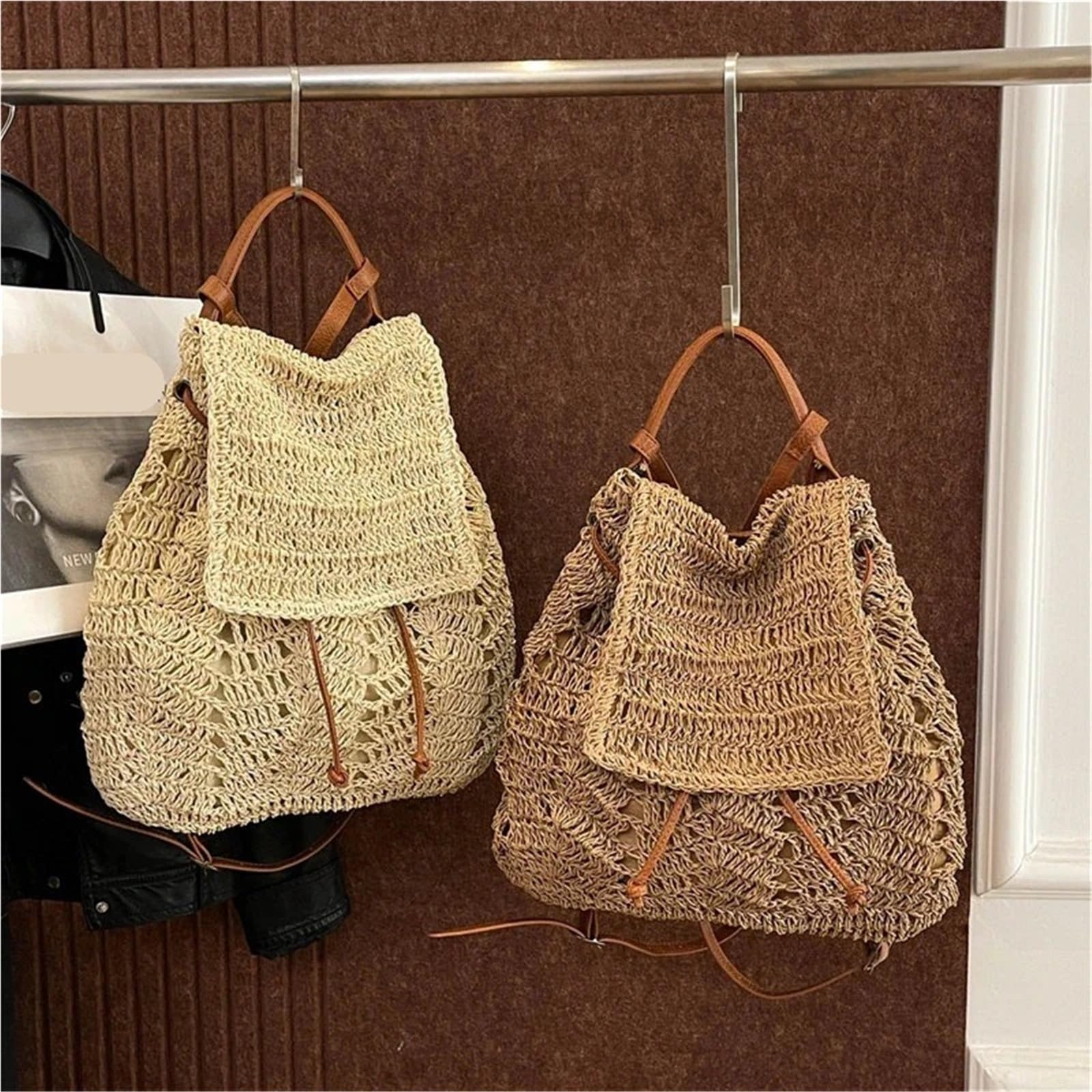 Zaino alla moda in tessuto cavo for le vacanze al mare