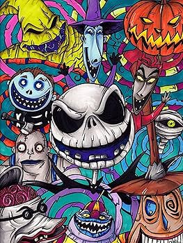 The Nightmare Before Christmas ピンバッチアート Amazon.com: Nightmare Before Christmas Cross Stitch - Jack