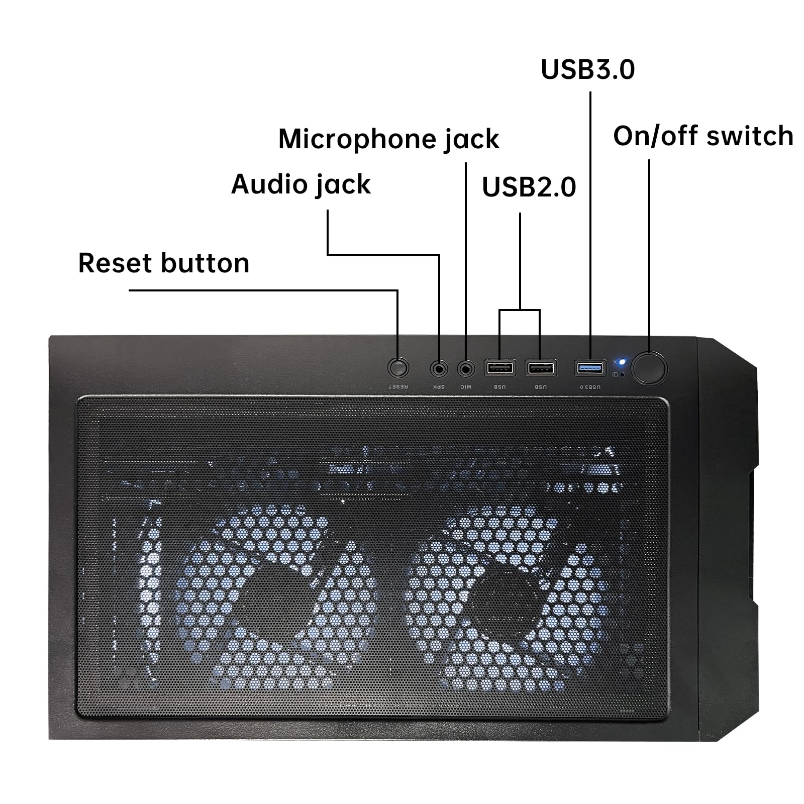 Gaming Desktop PC - Intel Core i5-14400F GeForce RTX 5060 8GB DLSS4, 32GB DDR4 RAM,1TB NVMe SSD,ARGB Cooling, Prebuilt Gaming Computer