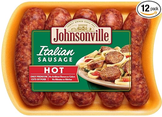 Advance Pierre Hot Italian Sausage Link, 19 Ounce -- 12 per case.