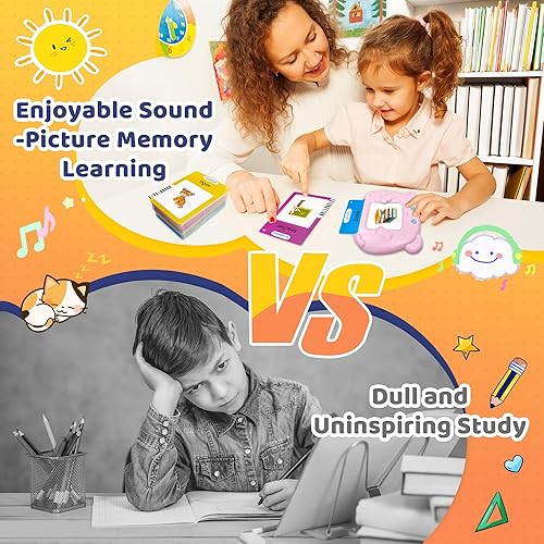 Miniatura 3 de Paquete de 2 tarjetas didácticas parlantes, 224 palabras visuales, juguetes sensoriales para niños con autismo, juguetes de terapia del habla,