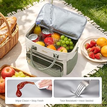 LOVEVOOK Insulated Lunch Box for Women,Large Adult Lunch Cooler Bag Women