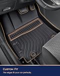 Tapis de sol tout-temps pour Hyundai Kona 2018-2023- Custom Fit Liners de voiture en caoutchouc noir, Accessoires de véhicule étanches pour l'avant & Protection de l'intérieur arrière et lourd