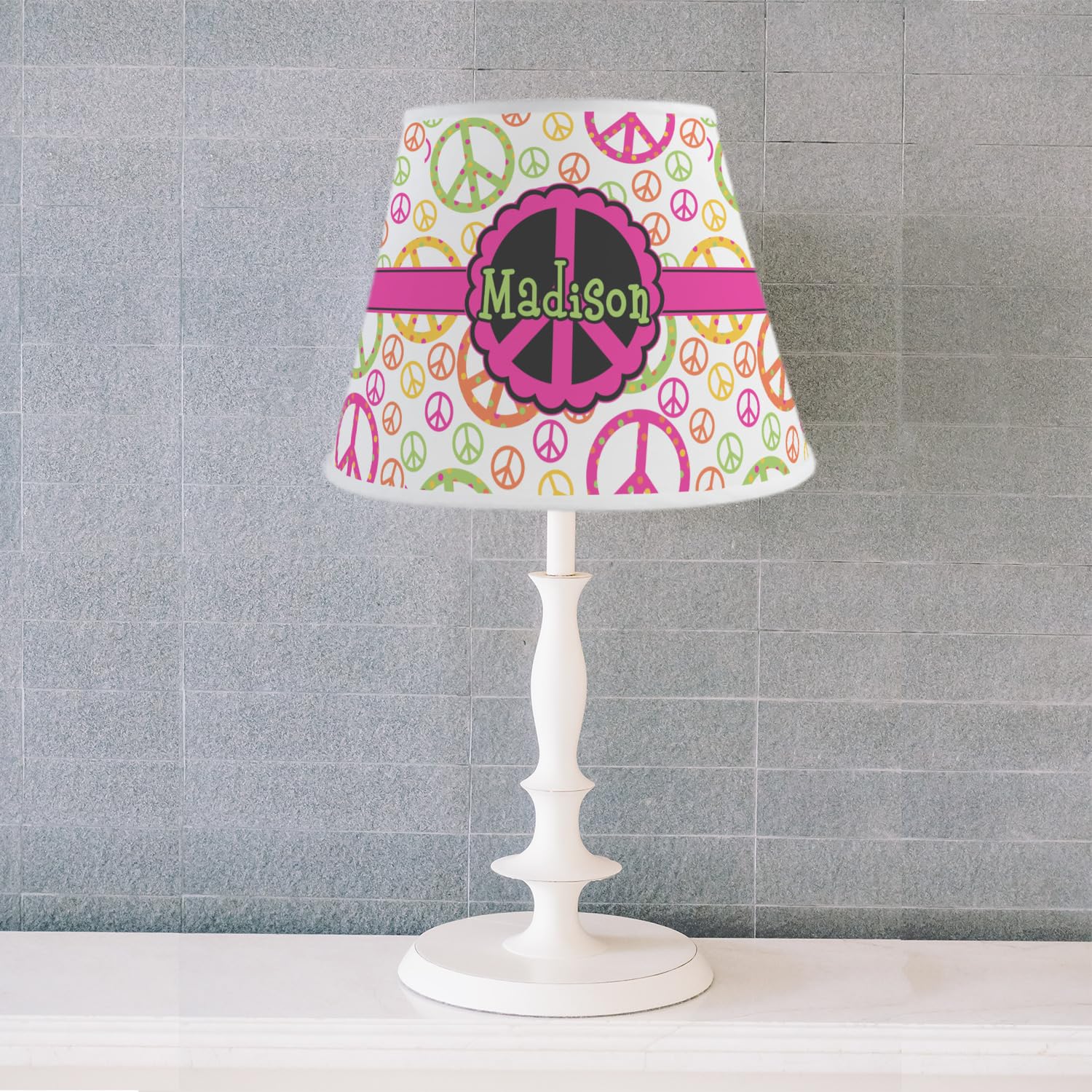 Personalized Peace Sign Empire Lamp Shade