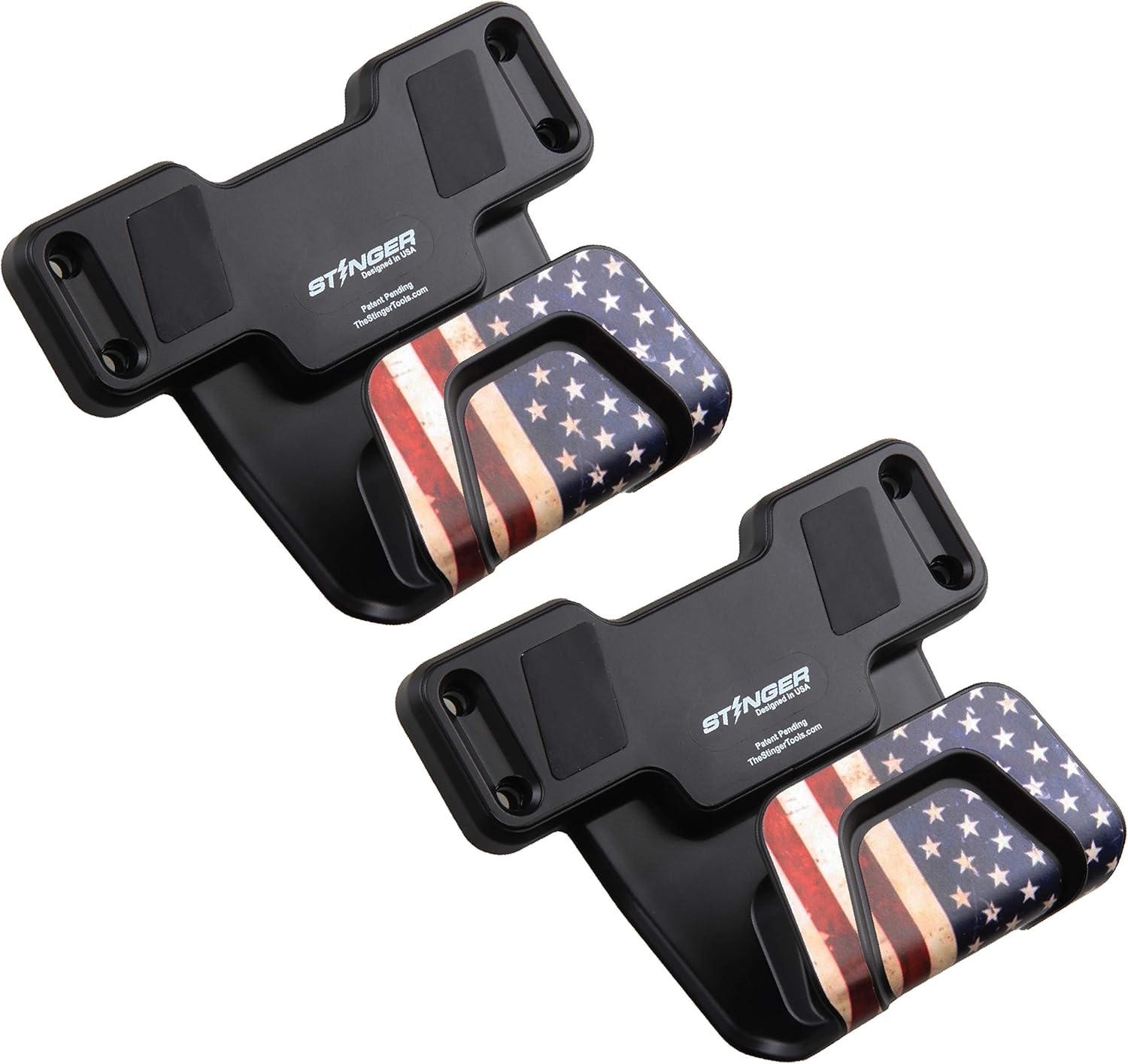 Stinger Magnetic Gun Mount Rack w/Trigger Guard Protection, Gun Holder Conceal in Car, Truck, Vehicle, Desks, Safes, Walls, Gun Magnet for Handgun Rifle Shotgun Pistol Revolver