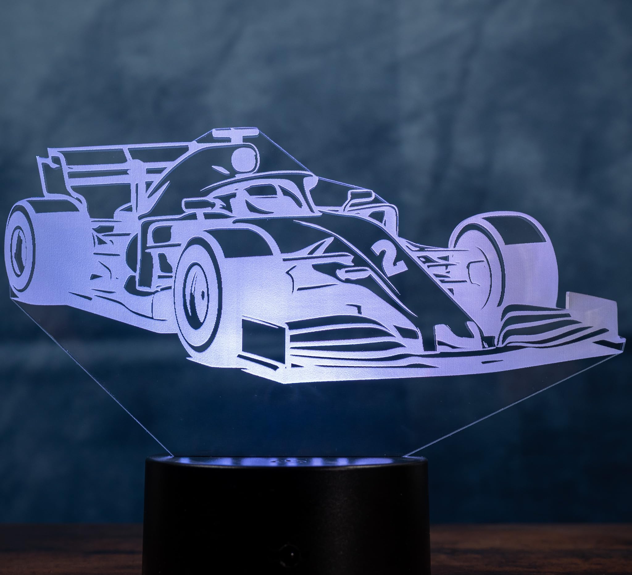 Formel 1 Lampe – LED Rennwagen Nachtlicht | Motorsport Geschenkidee für Männer, Kinder & Rennsport Fans | Auto Deko Licht