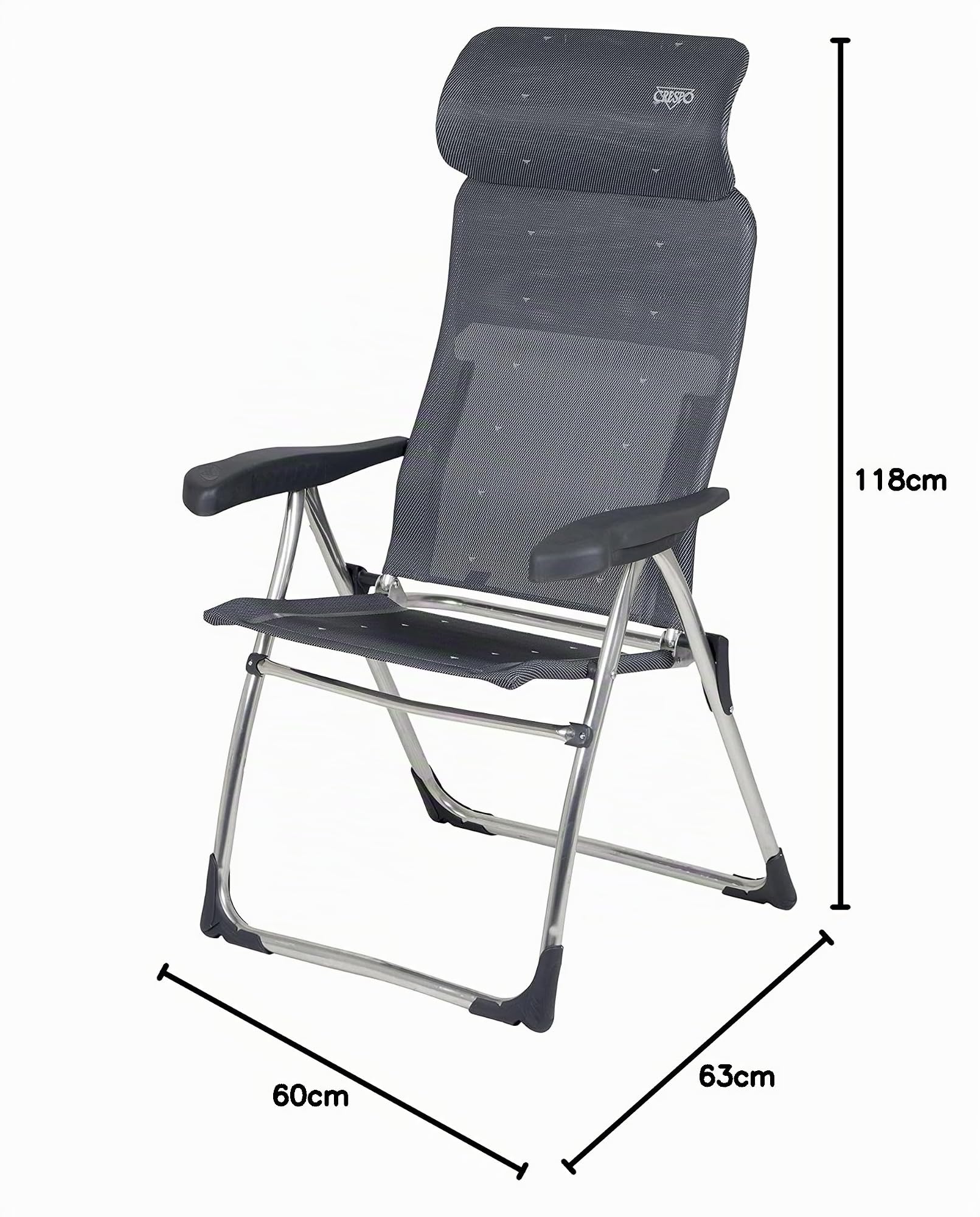 Crespo - Silla reclinable - XS - AL/215 - Compact - Gris Oscuro