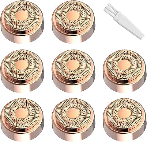 Refill for Flawless Replacement Heads Compatible with Finishing Touch Flawless Facial Hair Removal tool for Women As Seen On TV, 8-pc Pack