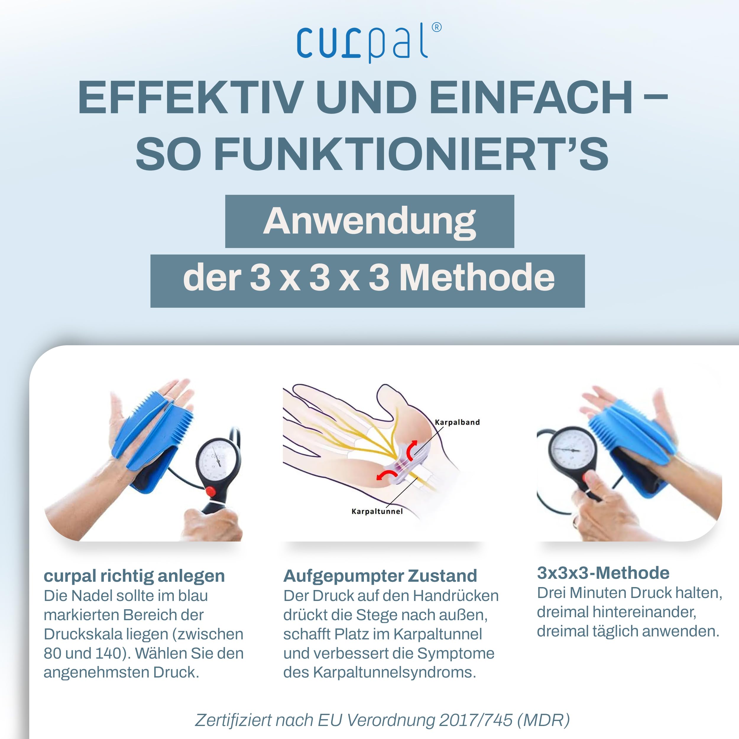 Túnel carpiano automedicarse sin cirugía – Férula terapéutica del túnel carpiano – Fabricado en Alemania – Garantía de devolución de dinero de 90 días – Muñequera para ambas manos