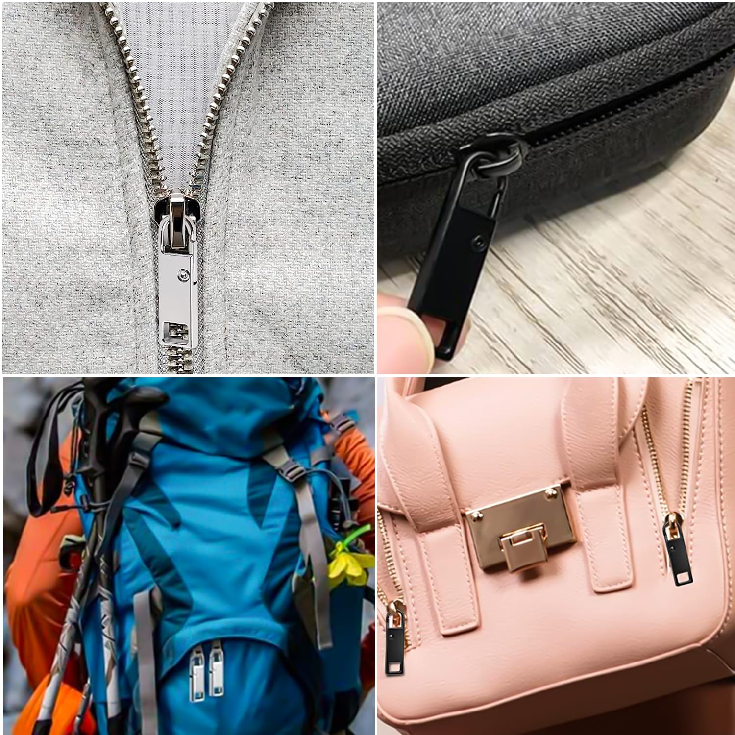 Set Di 16 Tiretti Per Cerniere - Sostituzione Per Cerniere Staccabili (Nero, Argento, Oro, Nero Pistola)