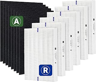 HPA300 HEPA Filter Replacement Compatible with Honeywell Air Purifiers by Airity | Honeywell Air Purifier Filter Replacement Compatible for Honeywell R Filter | Honeywell HPA300 Replacement Filters (6 HEPA Filters and 8 Carbon Prefilters)