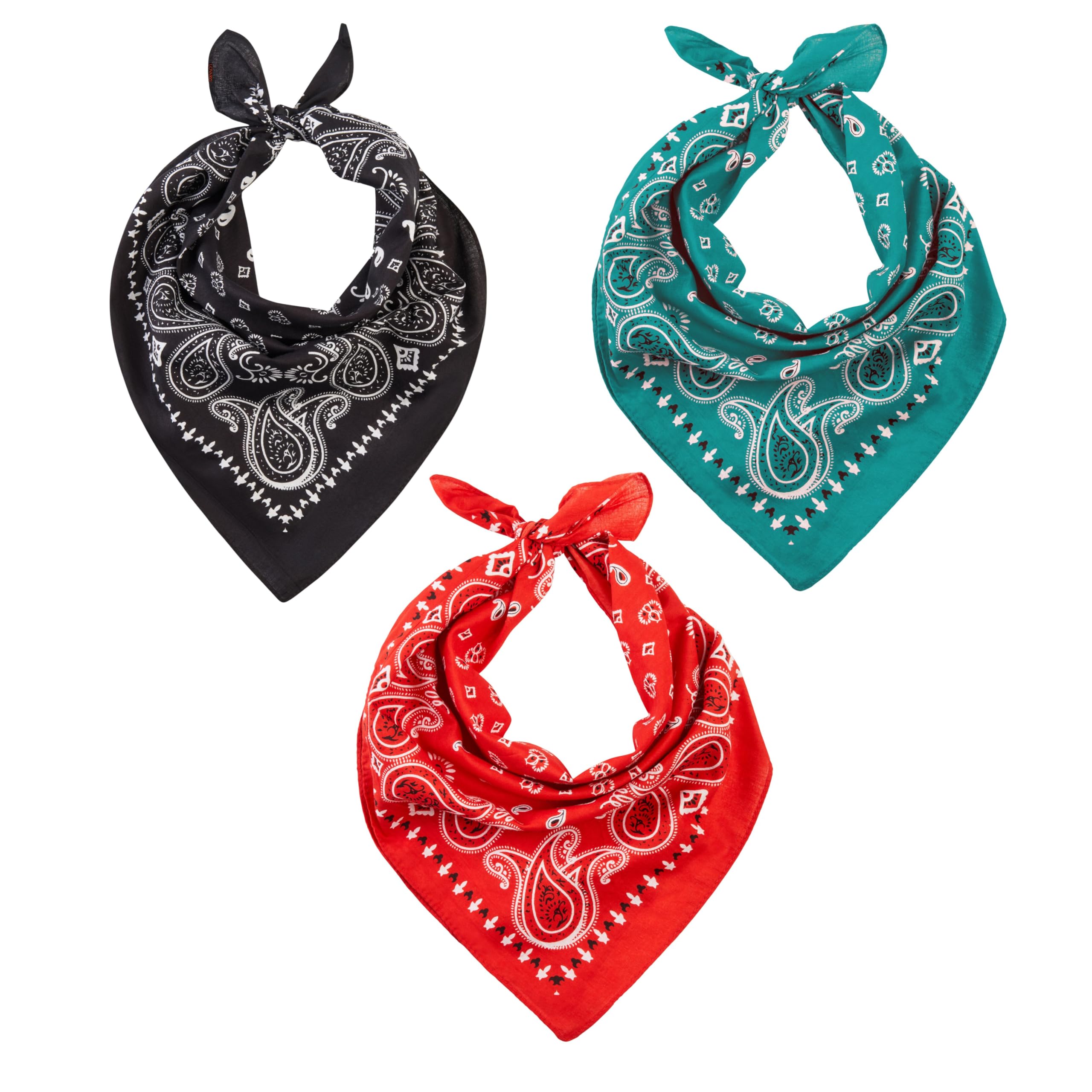 LOVARZIBandana Scarf for Men and Women - Premium Cotton Stylish & Versatile Paisley Bandanas - Perfect Neck and Head Wear for Summer, Winter and Sports