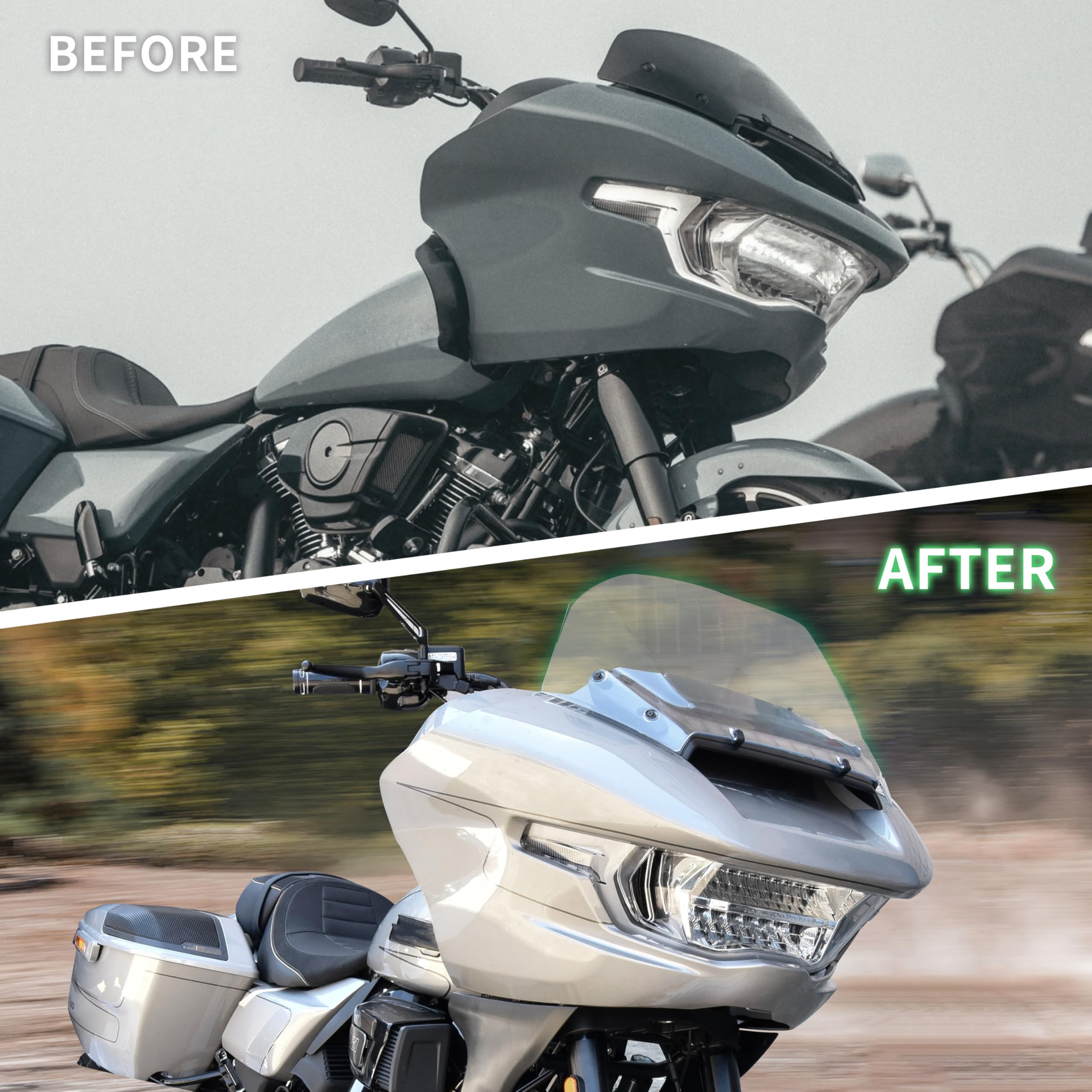 ロードグライド　ウィンドウスクリーン　CVO Amazon | VEISUTOR 11.75インチ フロントガラス Harley Road
