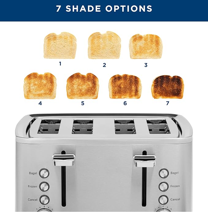 Tostadora GE Acero Inoxidable 4 Rebanadas 1500W miniatura 5