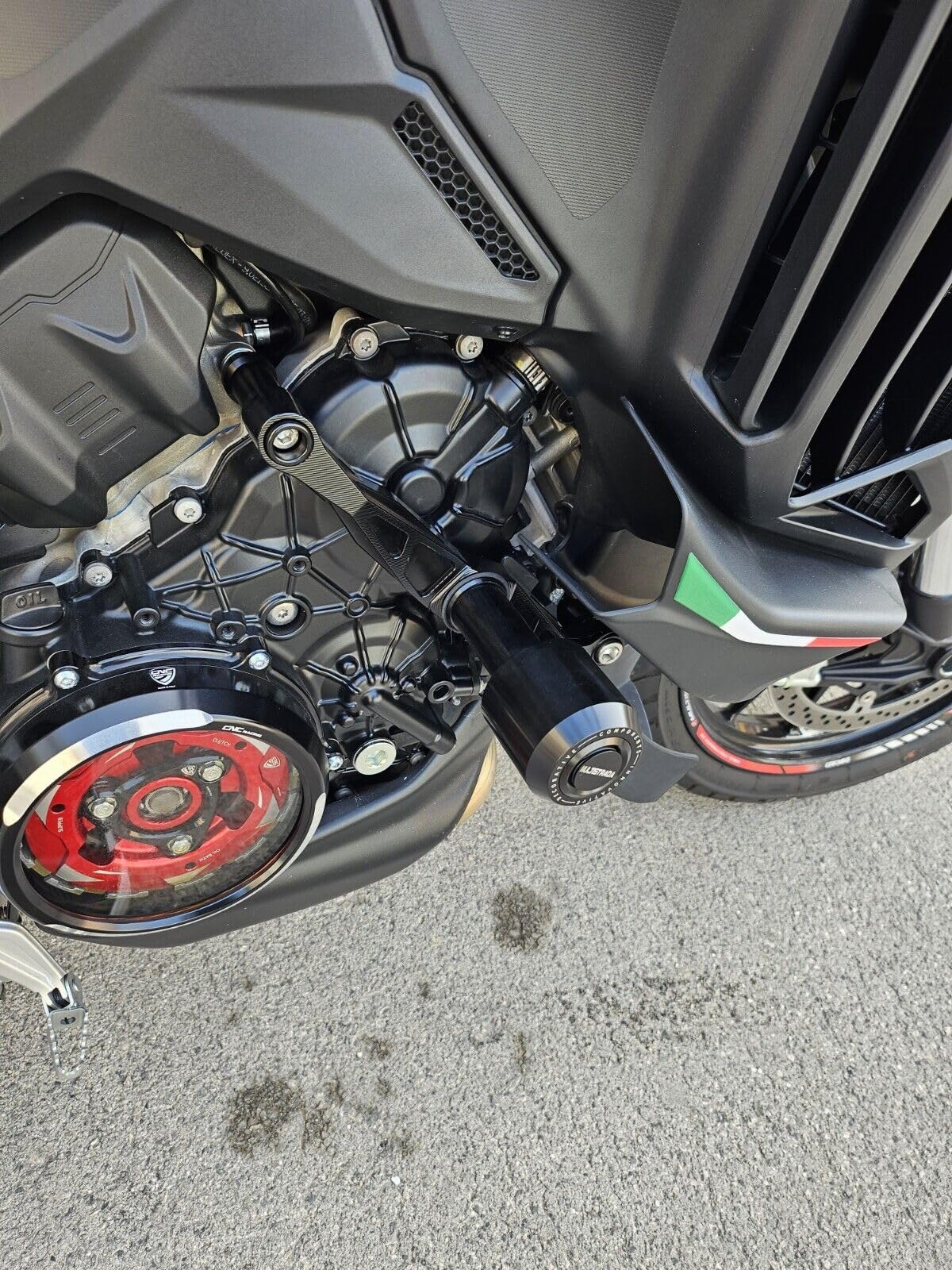 Modeer Per D.ucati MULTISTRADA V4/V4S/V4S Sport 2021 - Multistrada V4 Rally/Pikes Peak 2022 - Telaio per moto anticollisione Slider Crash v4 accessori (nero)