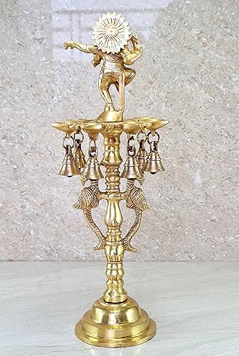 Miniatura 8 de Lámpara de aceite Ganesh Ganesha de latón Decoración del hogar Diya de latón Profundidad de latón Lámparas de latón Kuthu Vilakku Lámparas