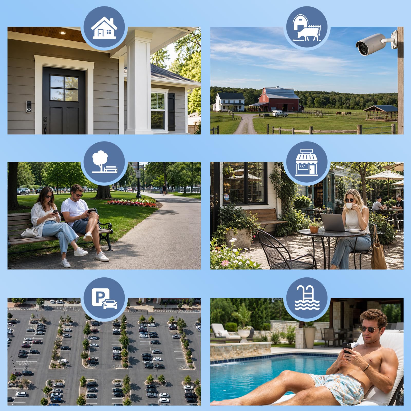Ripetitore WiFi Esterno, 1800Mbps WiFi 6 Range Extender Outdoor con Antenne WiFi ad Alto Guadagno, Poe, IP65 Waterproof Copertura WiFi Lunga Distanza per Giardino Camper Garage