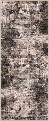 Miniatura 154 de IOHOUZE Alfombra pequeña abstracta de 2 x 3 pies, alfombra de entrada lavable para entrada interior, alfombras con respaldo de goma, alfombra gris