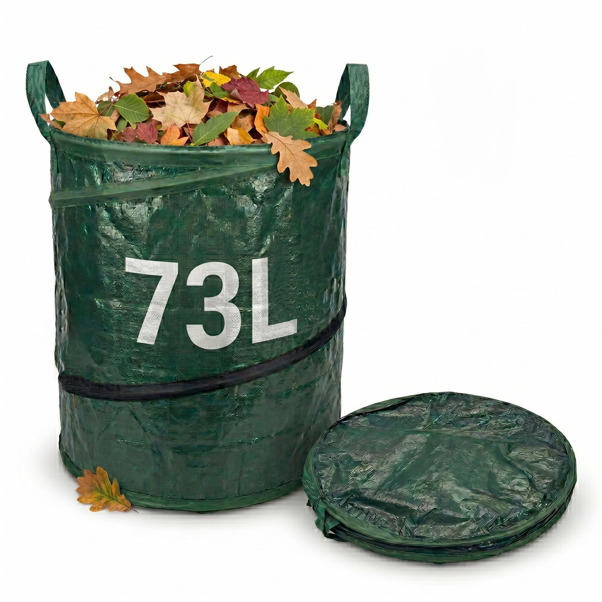 Garden Waste Bags 73L Pop Up Garden Refuse Bags with Handles Reusable Waterproof Garden Sacks for Leaves Grass Debris Outdoor Waste Bags (1)