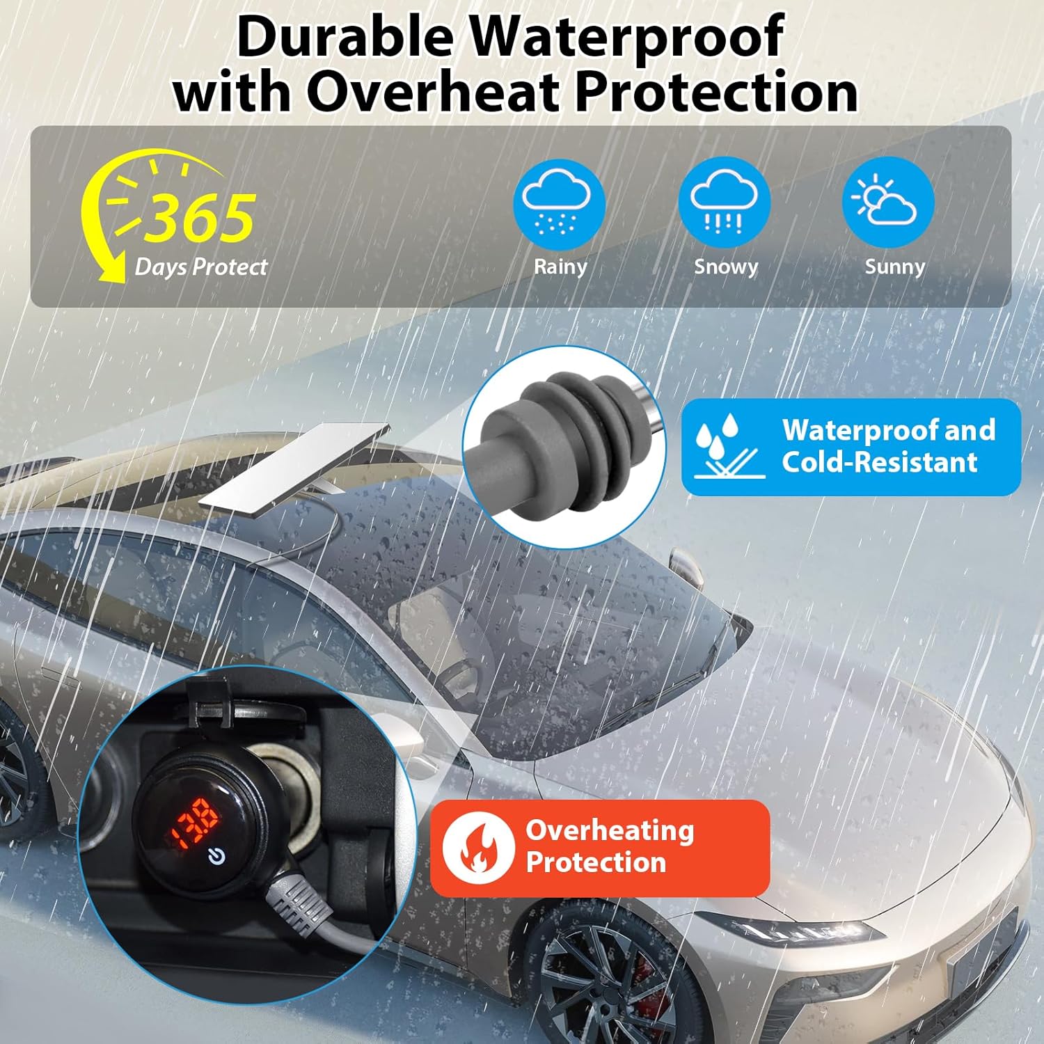 Starlink Mini Cable 3 in 1 DC Power Cable 10FT 100W Car Charger with Switch and Voltage Display USB C to DC Cord with 12-24V Cigarette Lighter Plug Waterproof 18AWG Wire Plug & Play Suit for Travel