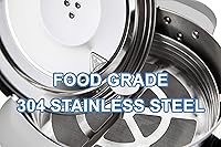 Vista 5 de SYBO Cafetera de percolado de acero inoxidable de grado comercial, urna de agua caliente para catering, 100 tazas de 16 L, color gris