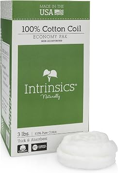 Intrinsics Economy Pak 100% Cotton Coil 650 ft Professional, High Absorbency, and Non-Reinforced Spun Cotton Roll | Medical-Grade Esthetician Supplies for Perms, Salon Hair Color & Nail Care