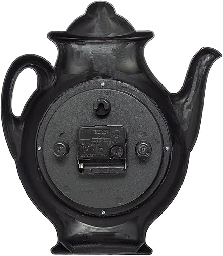 Miniatura 5 de Tetera de 11 pulgadas de cuarzo de calidad con pilas 3-D fácil de leer hogar/oficina/cocina/aula/escuela reloj clásico Mo negro 11.25inch 13781 0