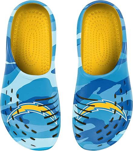 Miniatura 285 de FOCO - Sandalias de agua de jardín con logotipo de equipo de la NFL, para hombre Camuflaje tonal,logotipo grande de bloque