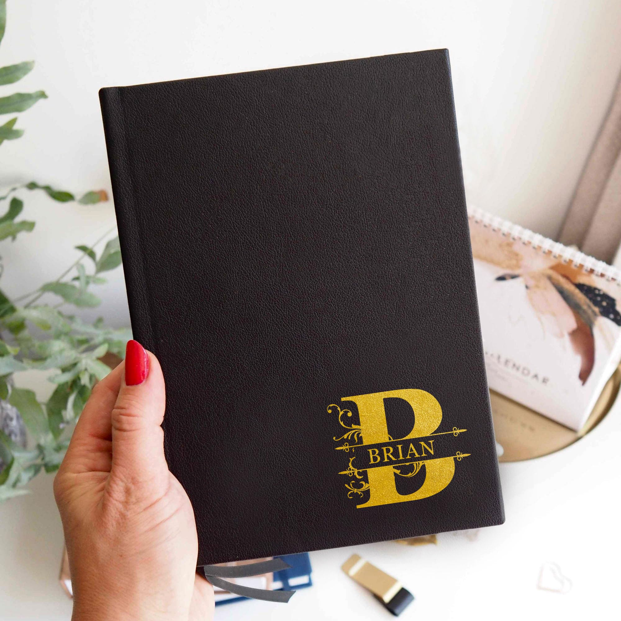 EDSG Personalised 2026 Diary Daily Planner 2026 Diary Page A Day A5 Notebook Custom Christmas Birthday Academic Notebook Gifts With Any Name & Year For Son Wife Daughter Friends(Design 1