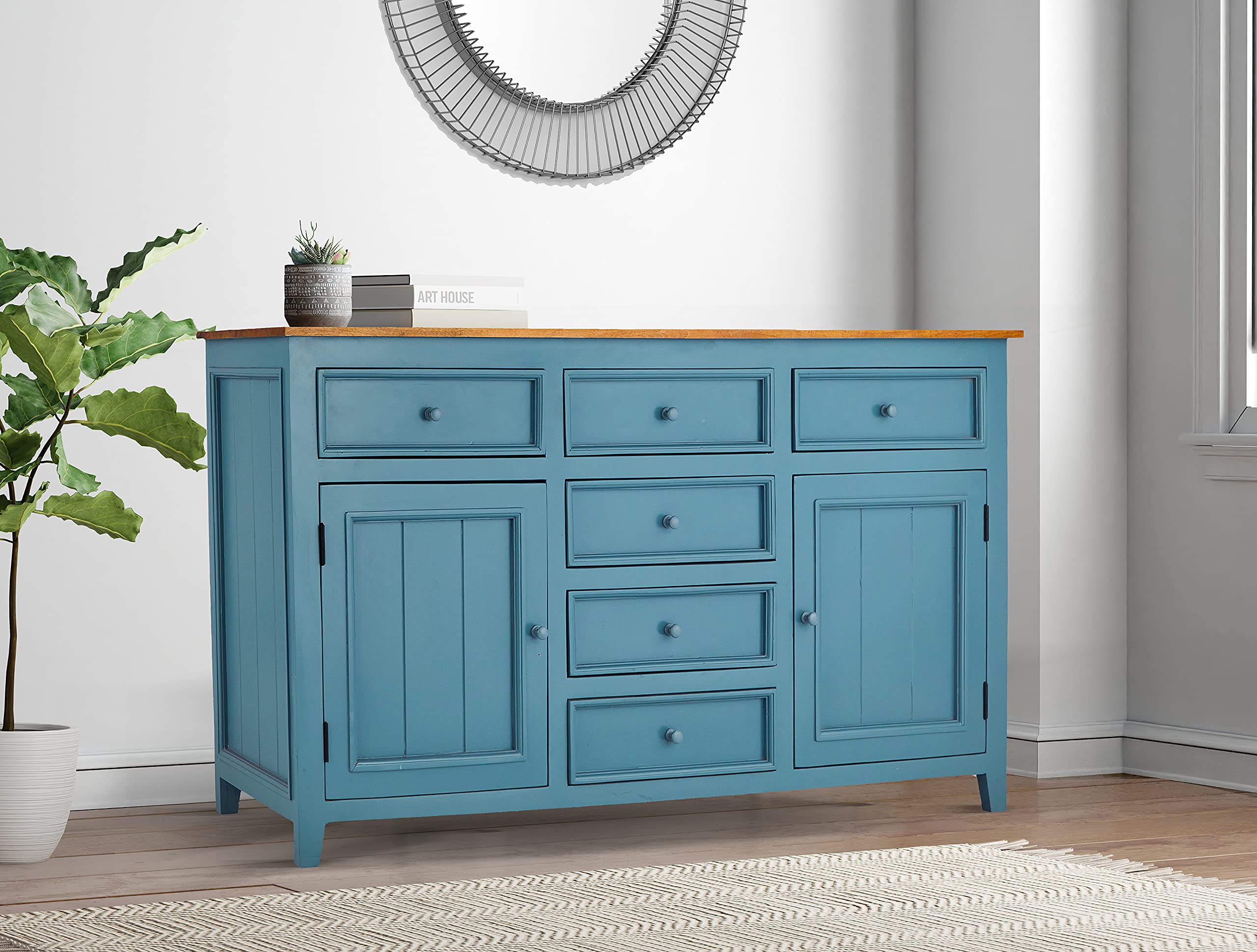 APRODZ Mango Wood Cubatao Sideboard Storage Cabinet for Living Room-image-34