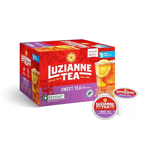Luzianne Cápsulas individuales de té helado dulce, caja de 12 unidades (paquete de 1)